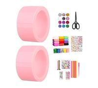 Blow Bubbles - Nastro biadesivo per bambini, in classe, fai da te, 2 rotoli con strumenti completi, colore: rosa