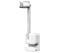 Blow Dryer Holder For Wall - Declutter Your Bathroom Counter Instantly | Waterproof Adjustable Hands-Free Hair Dryer Stand No Drilling | For Home Apartment Dorm 360 Degree Rotation Easy Install Wall-M