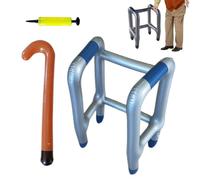 Blow Up Cane And Walker Inflatable Decoratwions Prank Fake Adult