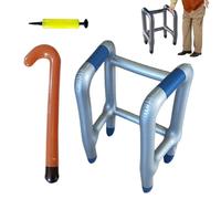 Blow Up Cane e camminatore Anziani - Pensionamento Walking Framea Stampelle | Blow Up Prank Falso Cane Walker Decorazioni Per Adulti Halloween Uomo Anziano Donne Bambini Festa di Carnevale Papà
