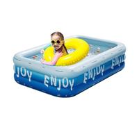 Blow Up Pool, Inflatable Rectangular Pool, UV Resistant Design, 70.87x51.18 inches Sturdy Material, Easy Setup Swim Tube for Kids, Adults, Beach, Summer, Backyard Activities