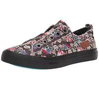 Blowfish Malibu Women's Play Sneaker, Charcoal Sugar Skull Print, 9
