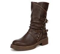 Blowfish Malibu Womens Venice Studded Moto Boot Brown 7 M