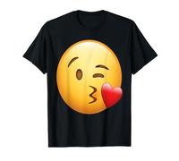 Blowing A Kiss - Espressione Dolce e giocosa Maglietta con Stampa Grafica Economica