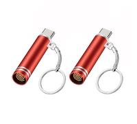 Blowing it II - Accendino elettrico USB C, antivento per telefono, collegare il telefono e soffiare per funzionare, non necessita di ricarica, solo per smartphone con porta USB-C, rosso, 2 pezzi