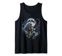 Blowing Wishes Bigfoot Dandelion Sasquatch Wish Bandiera USA Canotta
