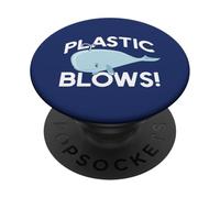 BLOWS DI PLASTICA! Proteggi le balene Sea Life Riduci Riciclare Meme PopSockets PopGrip Adesivo