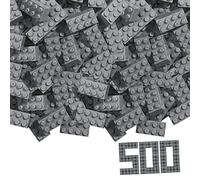 Blox 500 mattoncini grigi per bambini dai 3 anni in su 8 mattoncini in scatola completamente compatibili con molti altri produttori