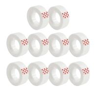 BLPRKOT 10 nastri adesivi Magic Tape - 18 mm x 25 m, multiuso, trasparenti, invisibili, per casa, ufficio, riparazione di documenti, confezioni regalo, etichettatura e sigillatura