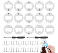 BLPRKOT 15 Pezzi Bottle Opener Inserts Hardware, Metal Insert Parts Kit for Bottle Opener Resin Molds, Resin Bottle Opener DIY Accessories