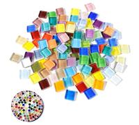 BLPRKOT 2 Pezzi Piastrelle quadrate per mosaico in ceramica da 200 g, 1 x 1 cm, realizzate a mano, creative, micro mosaico creativo per gli innamorati, progetti fai da te e decorazioni per la casa