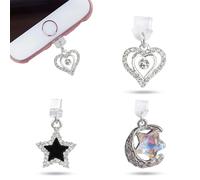 BLPRKOT 3 Pezzi Butterfly Bow Charm Dust Plug, Compatible with Type-C Devices & E-Readers, Ideal Gift for Book Lovers