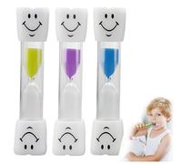 BLPRKOT 3 Pezzi Clessidre Sorridenti per Bambini - Timer di 3 Minuti per Cucina, Ufficio e Tempo di Gioco, Ideali per l'Educazione al Tempo e Divertimento, Sicure e Multifunzionali