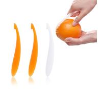 BLPRKOT 3 Pezzi Plastica Arancione Peeler, grattugia limone scorza, Eplucheur di Agrumi Efficace per Sbucciatore d'Arancia e Altri Agrumi, Utensile Pratico per Multifunctional Peeler Knife