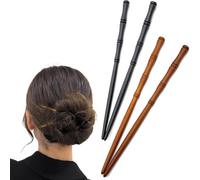 BLPRKOT 4 Pezzi bacchette per capelli in legno, bacchette per capelli a forma di bambù, bacchette per capelli per donne, forcina per Capelli Intagliato, Adatto a Donne con i Capelli Lunghi