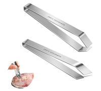 BLPRKOT 4 Pezzi Pinzetta per Lische di Pesce, Pinzetta per Ossa, Pinzette Cucina in Acciaio Inox per Peluria Pollame, Strumento Professionale per Rimuovere Ossa Pesce Pinza Leva Lische per Domestica
