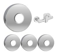 BLPRKOT 4 Pezzi Rubinetto Rosetta Acciaio Inox (3/4) Ø 27 mm x Ø 80 mm x altezza 25 mm, Finiture Per Rubinetti Doccia E Rubinetto A Parete Acqua Calda (Ø 80 mm x 25 mm altezza)