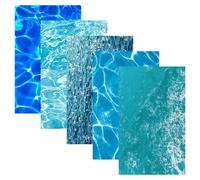 BLPRKOT 5 Pezzi Water Wave Stickers Self Adhesive Water Wave Stickers for Water Wave Blue Ocean Diorama Model Making Water Leaf River River Landscape Home Decor Artificial Water