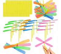BLPRKOT 50 Pezzi Giocattolo Volante Libellula, Elicottero Giocattolo, Elica Volante Giocattoli Plastica Skyrocopter per Bambini Giocattoli Allaperto (Colore Casuale)