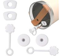 BLPRKOT 6 Pezzi Tappi Anti-Perdite in Silicone Compatibili con Sta*ley, Coperture di Cannuccia Bianche a Riutilizzabili Copertine di Paglia per Bicchiere Sta*ley da 40 oz e 30 oz (Bianco