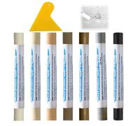 BLPRKOT 7 Pezzi Colori Stucco per Legno, Stucco per Legno Riempitivo, Stucco Legno, Stucco per Marmo, Kit Riparazione Piastrelle, Set di Cera per Legno per Laminato, Legno, PVC, Piastrelle