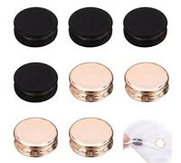 BLPRKOT 8 Pezzi Magnetiche per Hijab, Resistenti Multiuso Magnetic Hijab Pins Senza Spilla Chiusura per Sciarpa Anti-Intoppo per Vestiti Sciarpe da Donna(Oro Rosa + Nero)