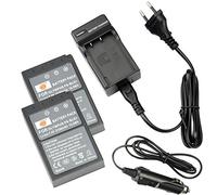 BLS-1 DSTE 2-Pack Batteria + Caricabatteria Compatibile per Olympus PS-BLS1 BLS-1 E-400 E-410 E-420 E-450 E-600 E-620 E-P1 E-P2 E-P3 E-PL1 E-PL3 E-PM1 Camera