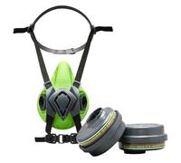 BLS 4400next ABEK1P3 R D Semimaschera Protettiva in Silicone e 2 Filtri Sostituibili 222 ABEK1P3 con Attacco a Baionetta b-lock | Per Gas/Vapori, Polveri Tossiche, Acidi e Ammoniaca