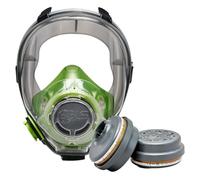 BLS 5600 con filtri 221 A2P3 R D Maschera Intera con Guarnizione in TPE e 2 Filtri Sostituibili 221 A2P3 con Attacco a Baionetta b-lock. Per Gas/Vapori, Polveri, Verniciatura, Stuccatura e Solventi