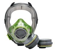 BLS 5600 con filtri 222 ABEK1P3 R D Maschera Intera con Guarnizione in TPE e 2 Filtri Sostituibili 221 ABEK1P3 con Attacco a Baionetta b-lock. Per Gas/Vapori, Polveri Tossiche, Acidi e Ammoniaca