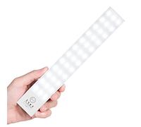 BLS - Luce per armadio a LED, sensore di movimento a 36 LED sotto le luci dell'armadio, grandi luci a LED da 1500 mAh ricaricabili alimentate a batteria, luce per armadio, luce per armadio senza fili
