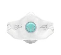 BLS Zer0 33 Facciali Filtranti Riutilizzabili FFP3 R D. 8 Mascherine Piatte con Valvola di Espirazione e Imbustamento Singolo. Per Polveri, Falegnameria, Edilizia, Saldatura e Fai da Te