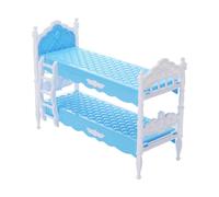 (blu) 1/12 Letto a castello per casa delle bambole Mini letto a castello Modello di mobili classici