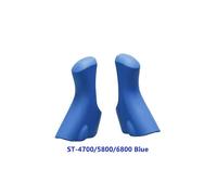 (Blu) 1 paio di leve del cambio a doppio comando per bicicletta, custodia protettiva in silicone, manopole