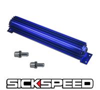 Blu 18 INCH Anodizzato Alluminio Doppio Pass a Pinna Olio Cooler Auto Camion P4