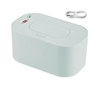 Blu 20x12x9.5 Cm ABS Wipe Warmer Portatile Salviette Bambino Supporto Più Caldo Grande Capacità Intelligente Controllo della Temperatura Preciso Prevenire Secco USB Alimentato Salviette Box per Auto