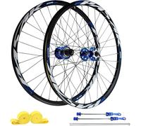 Blu,27.5inch,Ruote per MTB 26 27,5, Ruote per Mountain Bike 29, Mozzi E Cerchi in Lega di Alluminio A Disco 32H Ruota Anteriore 100X9mm / Ruota Posteriore 135X10mm Compatibile con 7-12 velocità