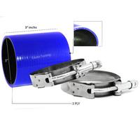 Blu 3 " Pollici 76mm Silicone 3ply Accoppiatore Calze Turbo Presa Intercooler Sb