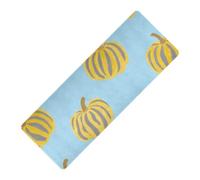 Blu animale a righe zucca stampato sottile tappetino da yoga antiscivolo Spessore 1 mm per le donne antiscivolo, con borsa per il trasporto tapete para ejercicio 180,3 x 66 cm