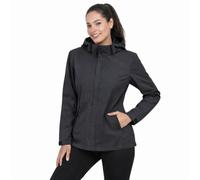 Blu Apparel Giacca impermeabile da donna, giacca antipioggia da donna, antivento, traspirante, foderata in rete, Nero , 46