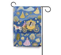 Blu Arte Pittura Principessa Carrozza bandiere all'aperto per giardino chritmas banner per la decorazione del giardino 28x40 doppia faccia