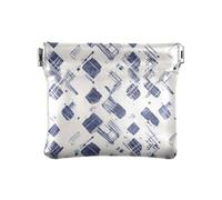 Blu Astratto Delle Donne Della Moneta Della Borsa Della Moneta Della Borsa Unico Cambiamento