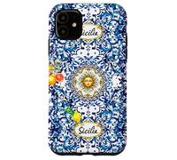 Blu barocco siciliano sole limone arte Custodia per iPhone 11
