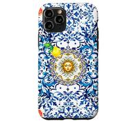 Blu barocco siciliano sole limone arte Custodia per iPhone 11 Pro