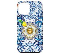 Blu barocco siciliano sole limone arte Custodia per iPhone 12 mini