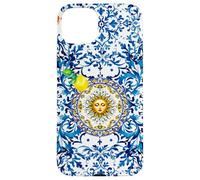 Blu barocco siciliano sole limone arte Custodia per iPhone 15 Plus