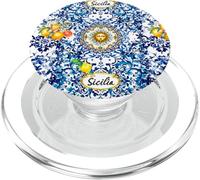 Blu barocco siciliano sole limone arte PopSockets PopGrip per MagSafe