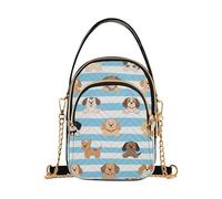 Blu Bianco A Righe Cane Alla Moda Crossbody Borse per le Donne Viaggiano con Multi Tasche Borse Da Donna Per Le Signore