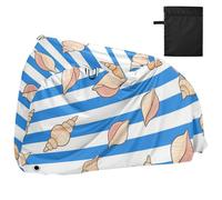 Blu Bianco A Righe Sea Shell Impermeabile Bike Covers Outdoor con Fori di Blocco Indoor Outdoor Storage Road Bike Copertura Adatto per la maggior parte funda para bicieta impermeabile