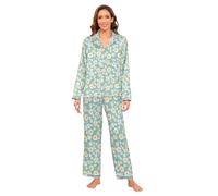 Blu Bianco Daisy Satin Pigiama Donna Set Pigiama Da Sposa Leggero e Confortevole Set Singolo Partito M juego de pantalon y blusa de hilo para mujer manica lunga loungewear 2 pezzi lounge pjs